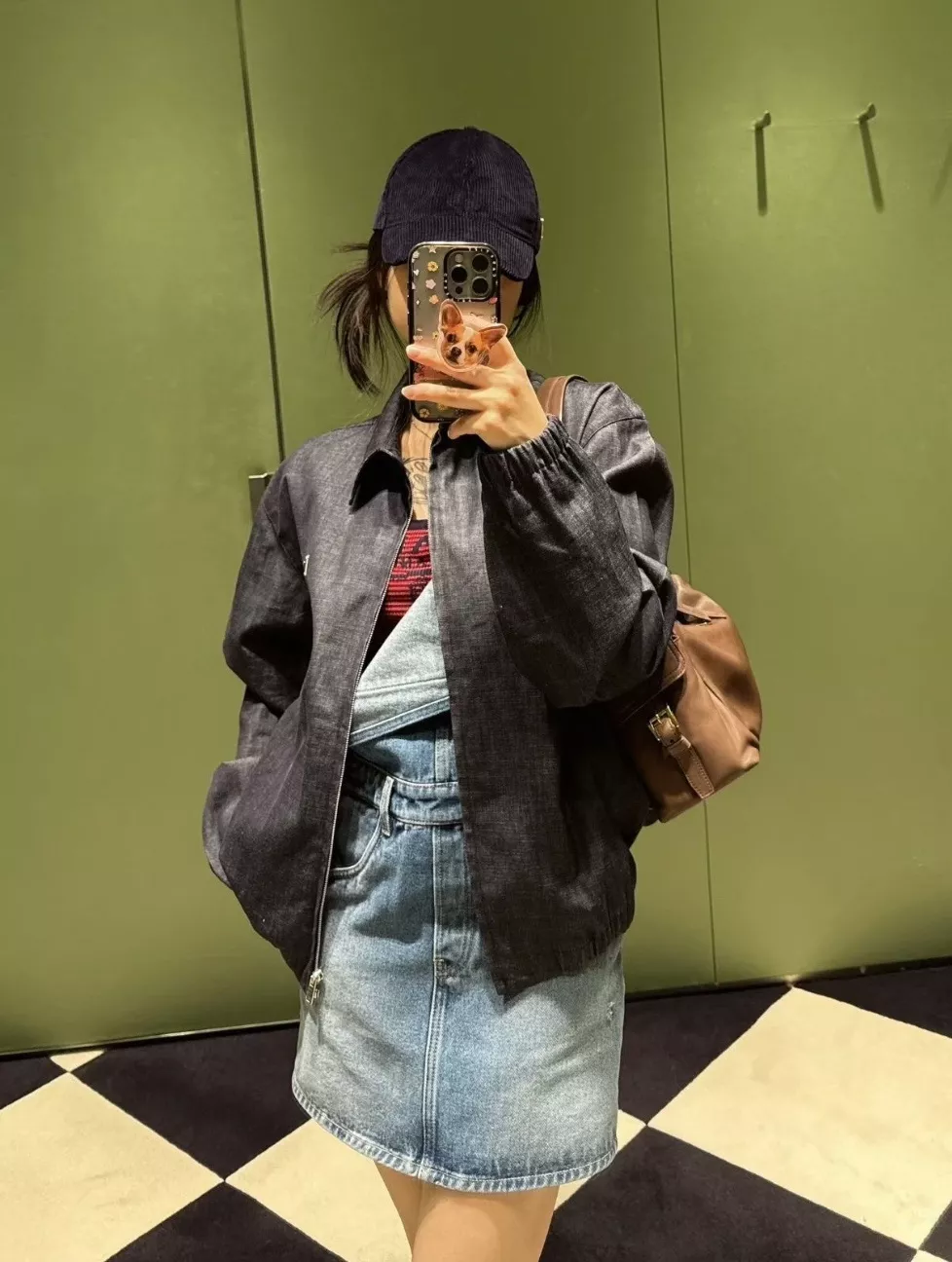 프라다 데님 카라 집업 아우터 상세 이미지 36