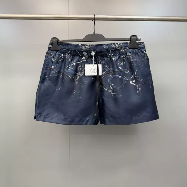 에르메스 로이 파틴 프린트 실크 쇼츠