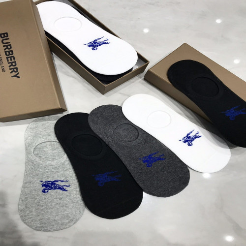 버버리 블루 로고 포인트 코튼 페이크삭스