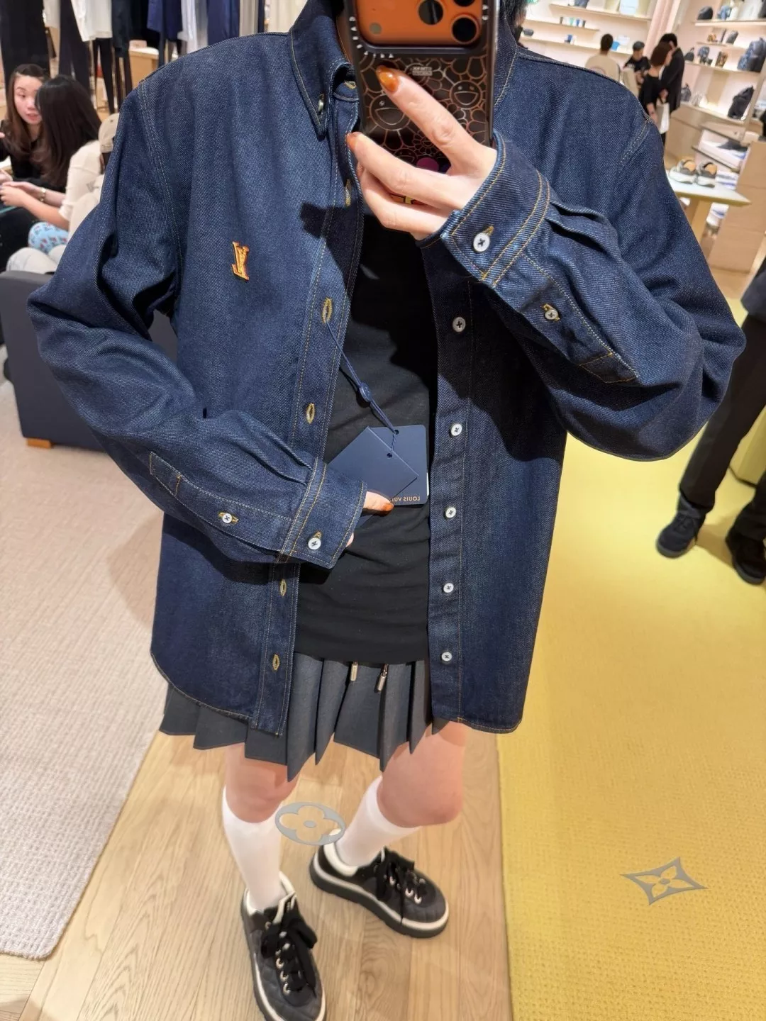 루이비통 워싱 데님 카라 셔츠와 쇼츠 구성 상세 이미지 28