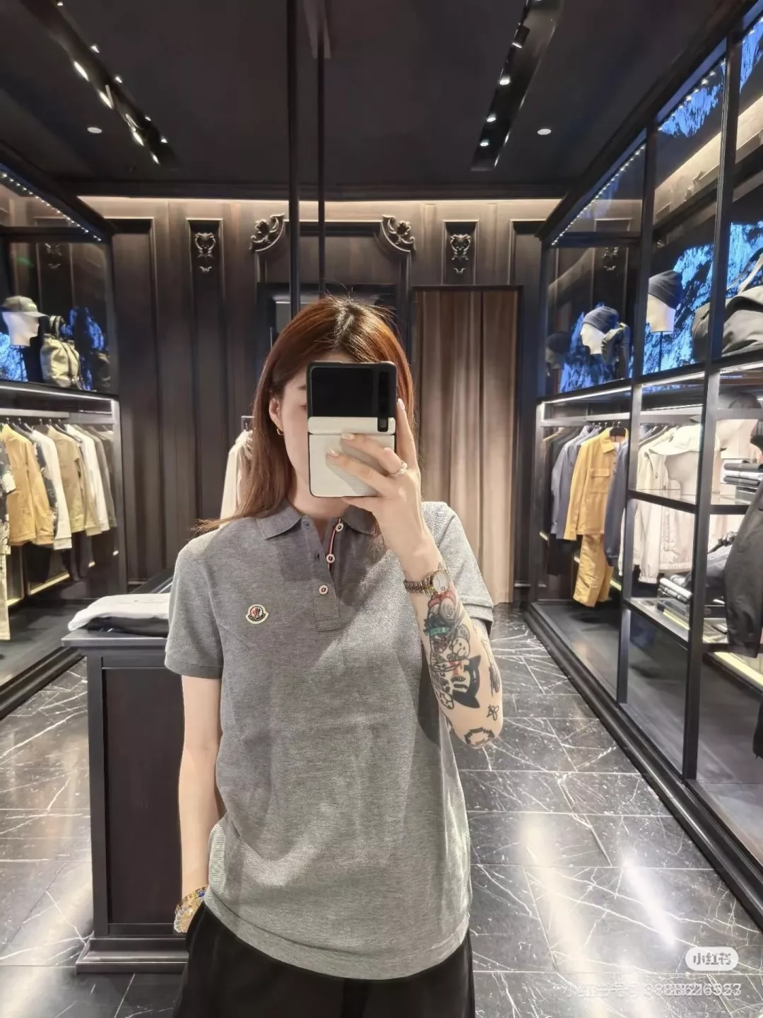 몽클레어 로고 패치 피케 폴로 상의 상세 이미지 22