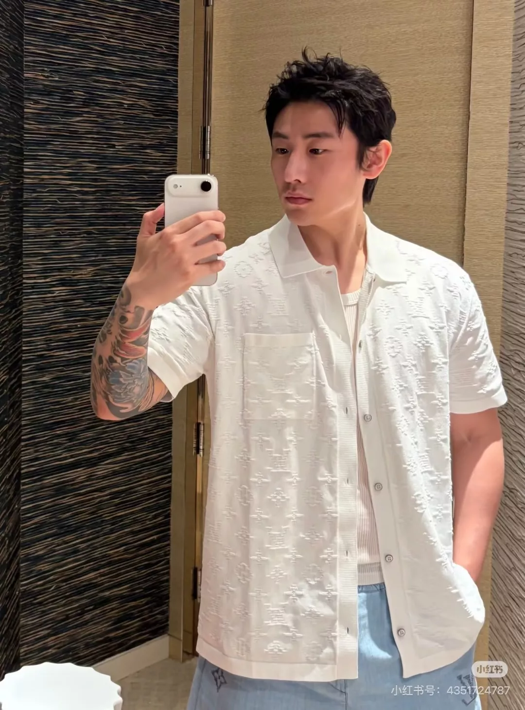 루이비통 모노그램 자카드 니트 반팔 가디건 상세 이미지 11