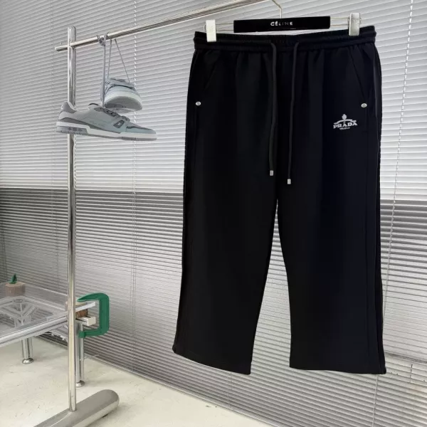 프라다 로고 포인트 밴딩 롱팬츠