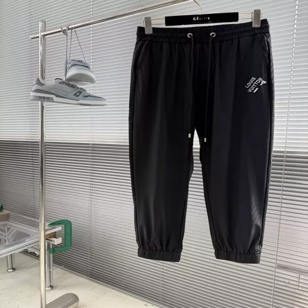 루이비통 로고 포인트 밴딩 조거 팬츠