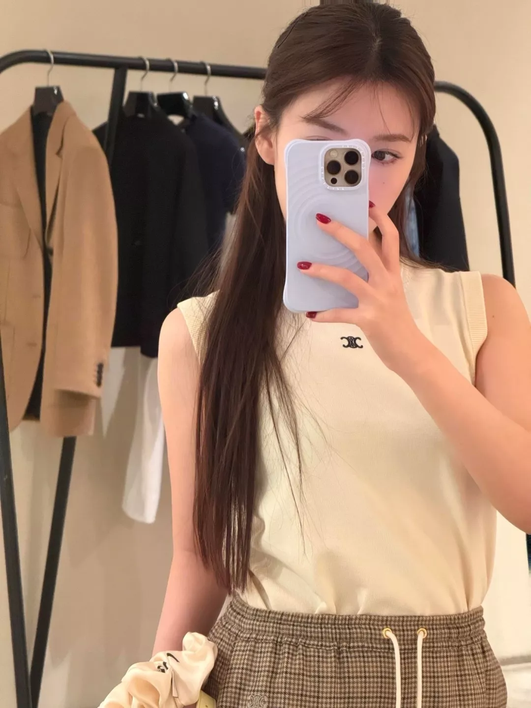 셀린느 트리오페 자수 코튼 슬리브리스 상세 이미지 23