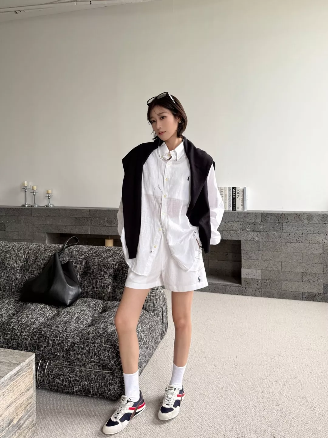 랄프로렌 린넨 드로스트링 자수 쇼츠 상세 이미지 21