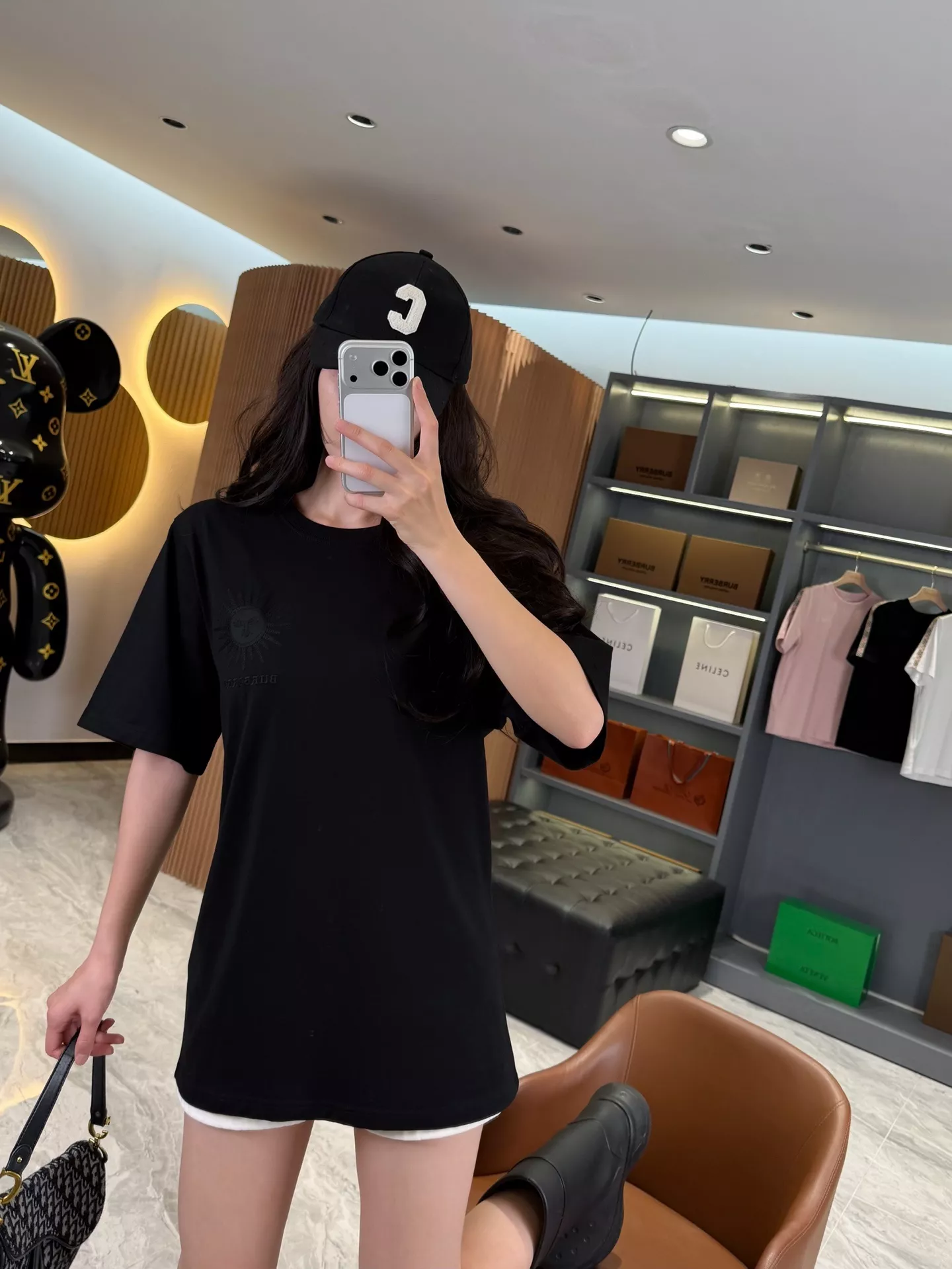 버버리 선다이얼 자수 포인트 코튼 반팔 탑 상세 이미지 76
