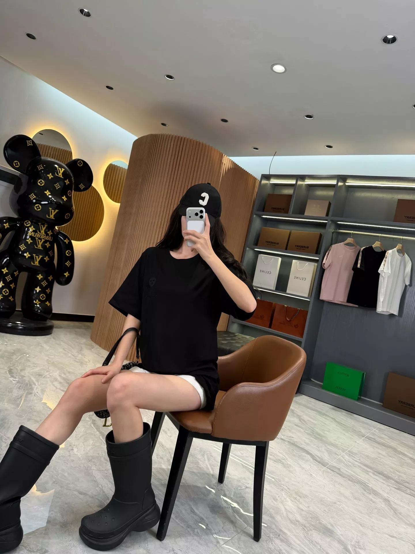 버버리 선다이얼 자수 포인트 코튼 반팔 탑 상세 이미지 75