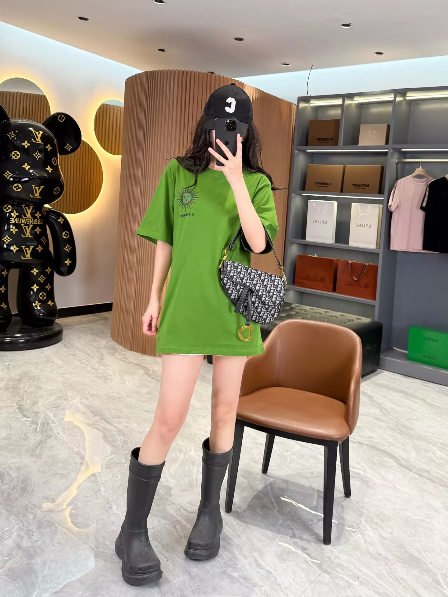 버버리 선다이얼 자수 포인트 코튼 반팔 탑 상세 이미지 62