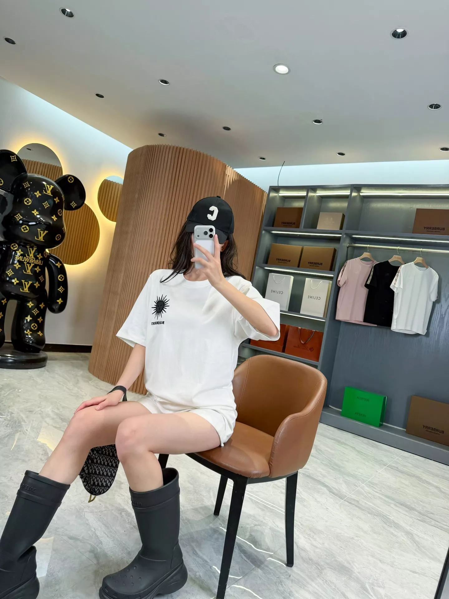버버리 선다이얼 자수 포인트 코튼 반팔 탑 상세 이미지 71