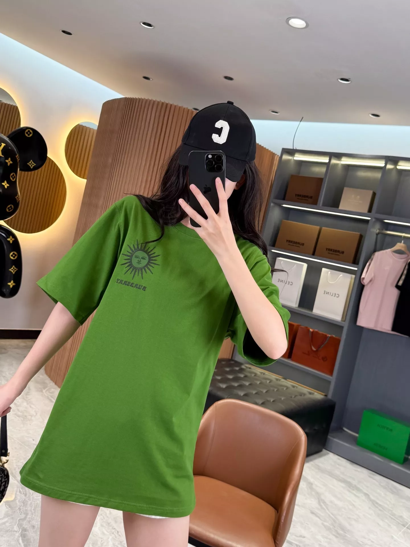 버버리 선다이얼 자수 포인트 코튼 반팔 탑 상세 이미지 61
