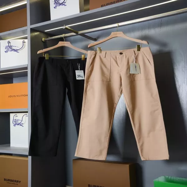 버버리 와이드 코튼 워크 팬츠