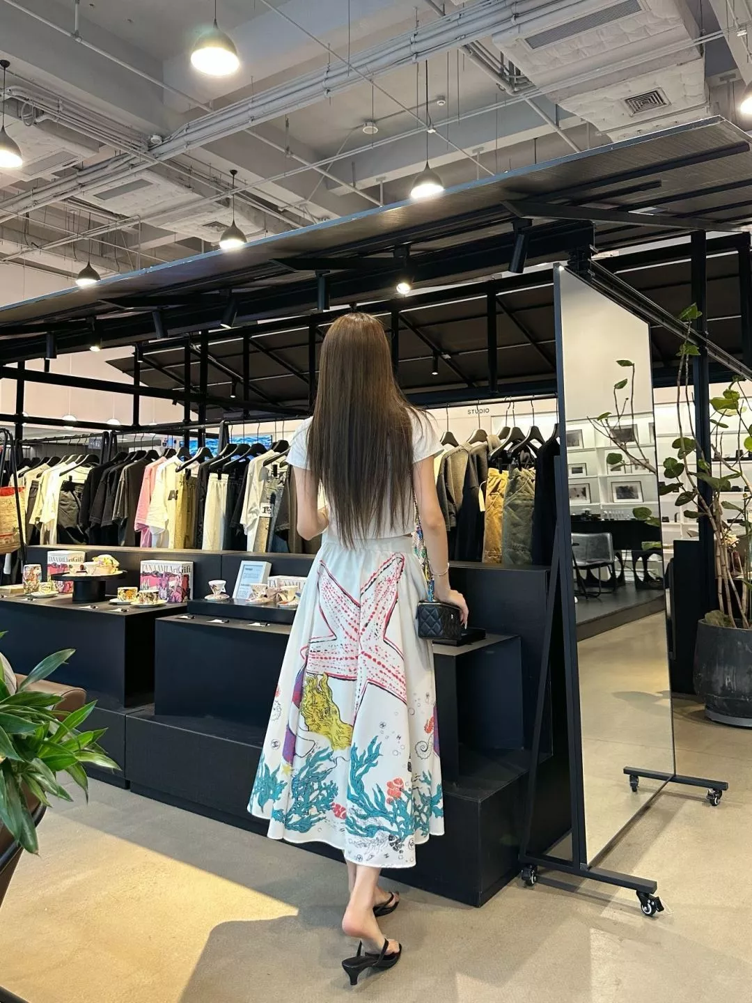 샤넬 해성 프린트 플레어 스커트 상세 이미지 17