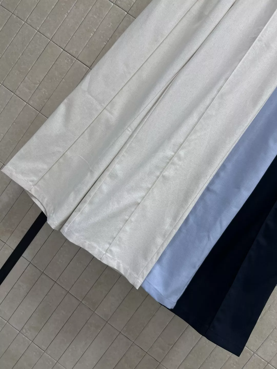 셀린느 배색 허리 밴딩 와이드 팬츠 상세 이미지 3