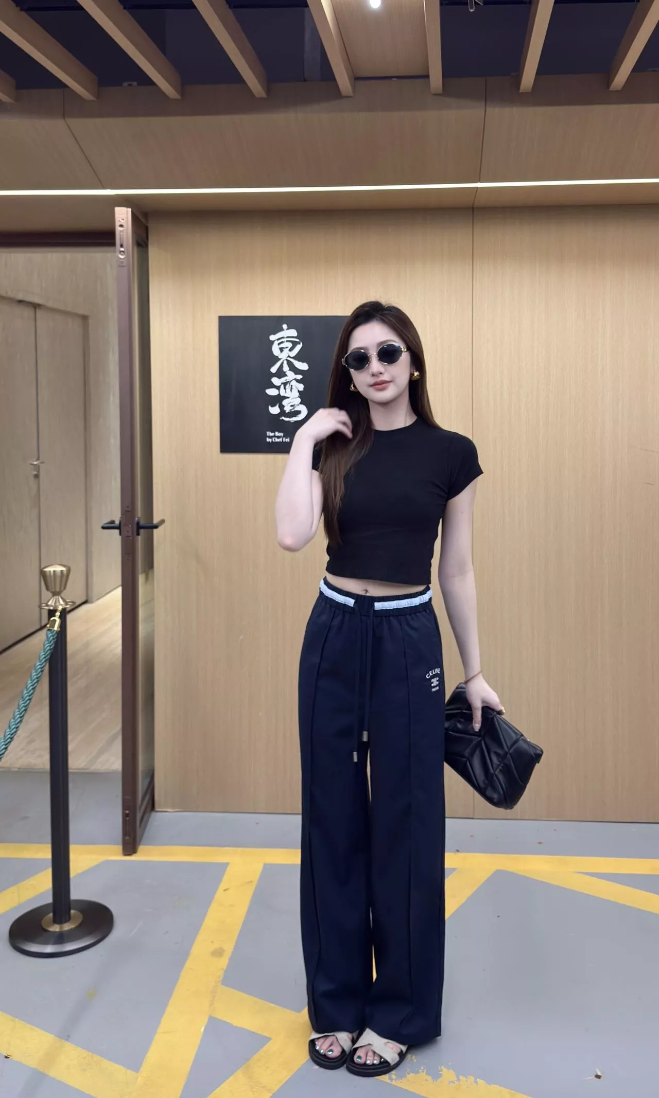 셀린느 배색 허리 밴딩 와이드 팬츠 상세 이미지 20