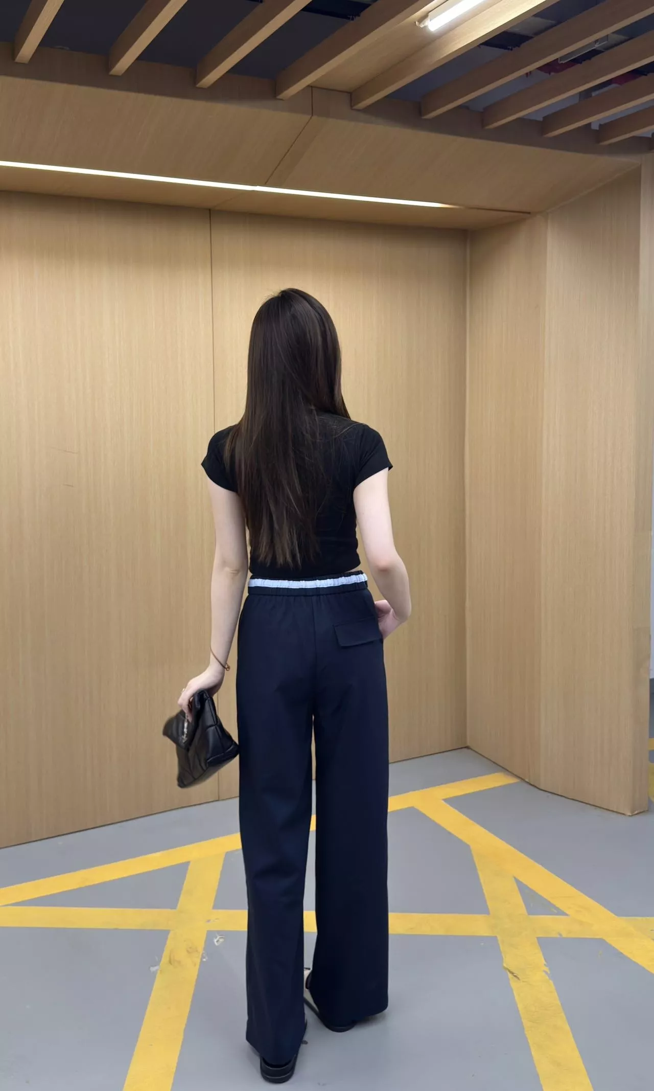 셀린느 배색 허리 밴딩 와이드 팬츠 상세 이미지 28