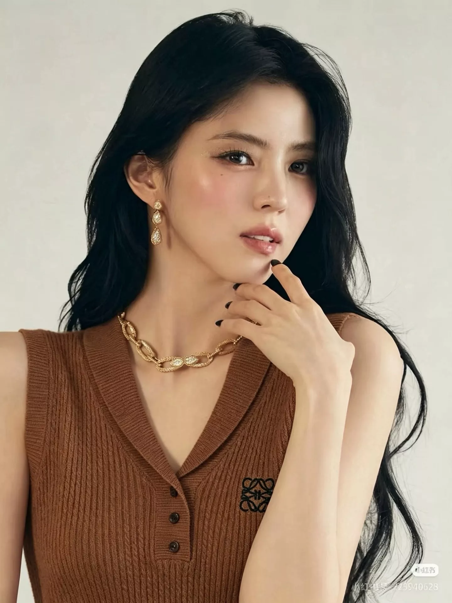 로에베 브이넥 하프버튼 니트 베스트 상세 이미지 15