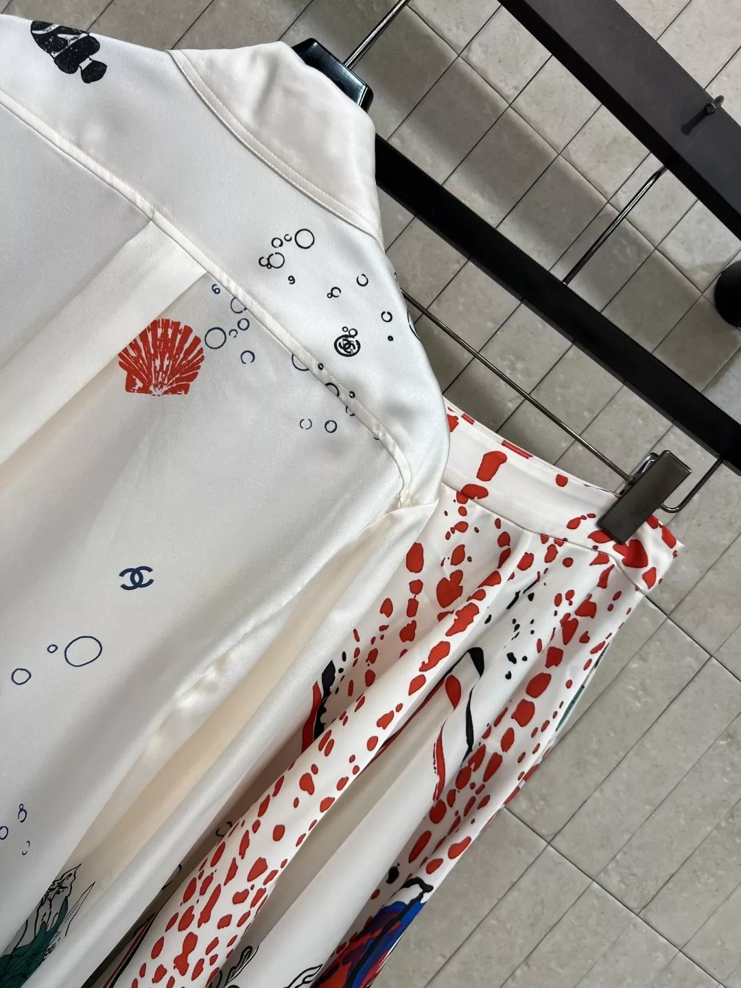 샤넬 프린트 카라 상의와 롱 스커트 세트 상세 이미지 8