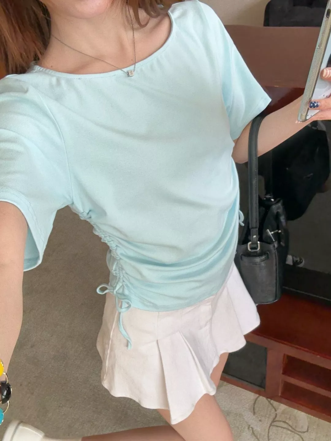 발렌시아가 사이드 스트링 포인트 코튼 탑 상세 이미지 27