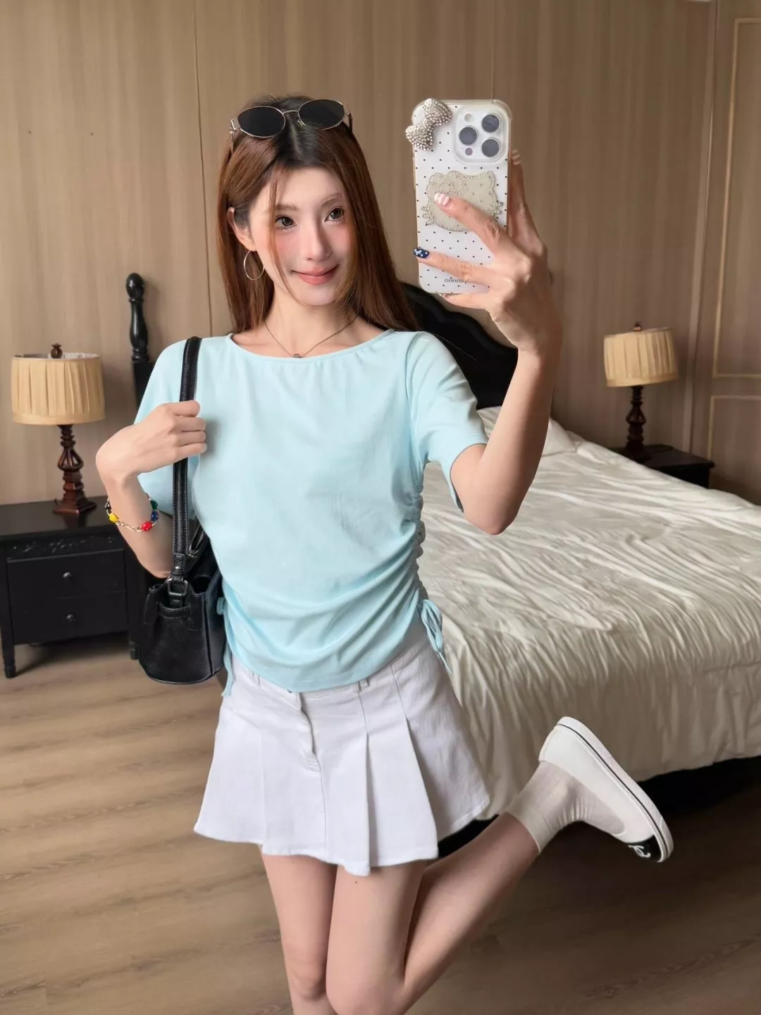발렌시아가 사이드 스트링 포인트 코튼 탑 상세 이미지 30