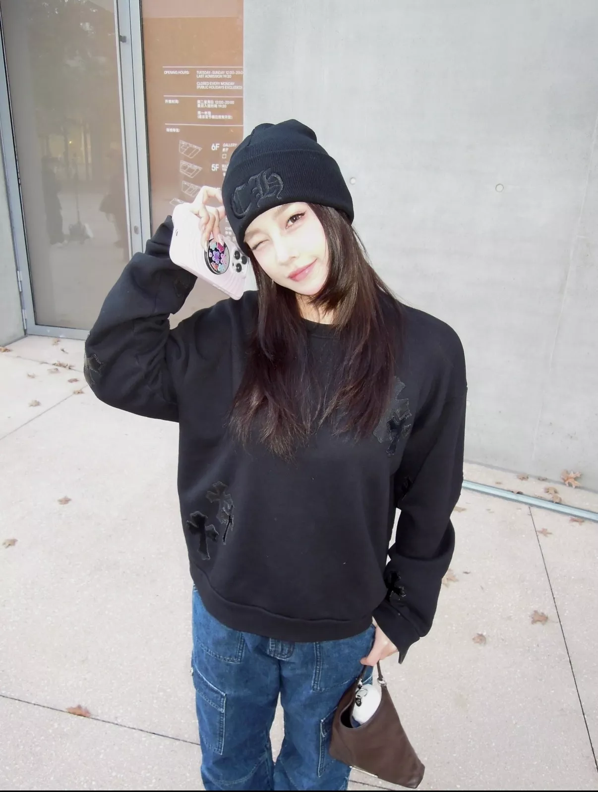 노브랜드 워싱 블루 카고 와이드 진 상세 이미지 16