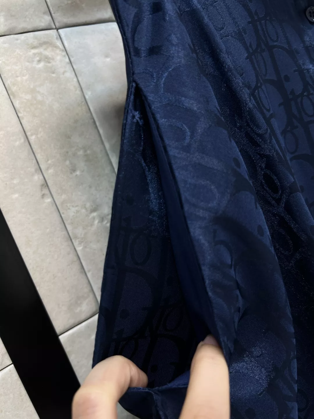 디올 자카드 벨트 플레어 스커트 상세 이미지 6