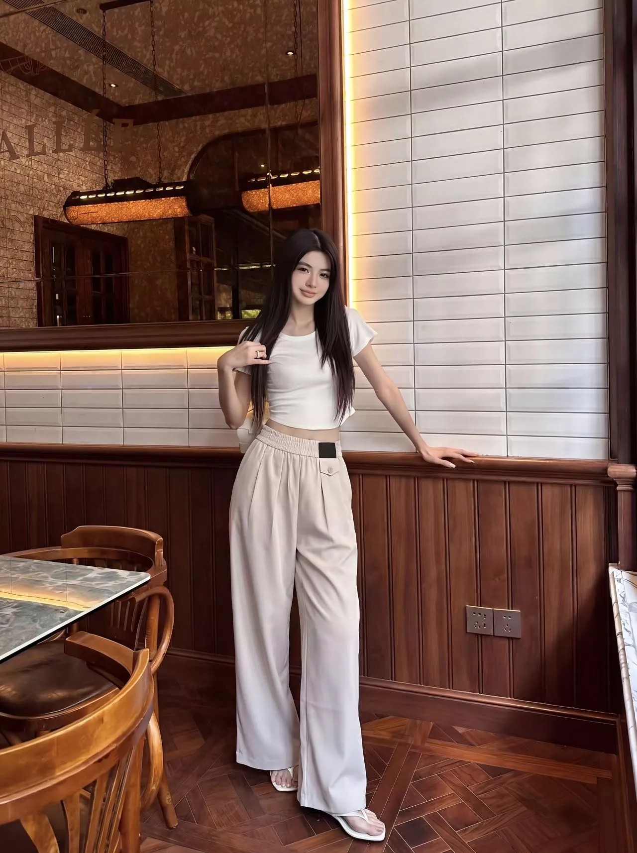 로에베 밴딩 와이드 팬츠 상세 이미지 13