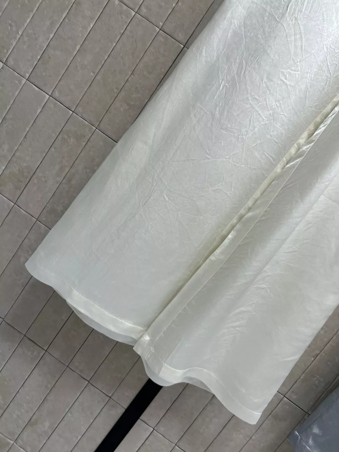 에르메스 배색 스트링 와이드 팬츠 상세 이미지 3