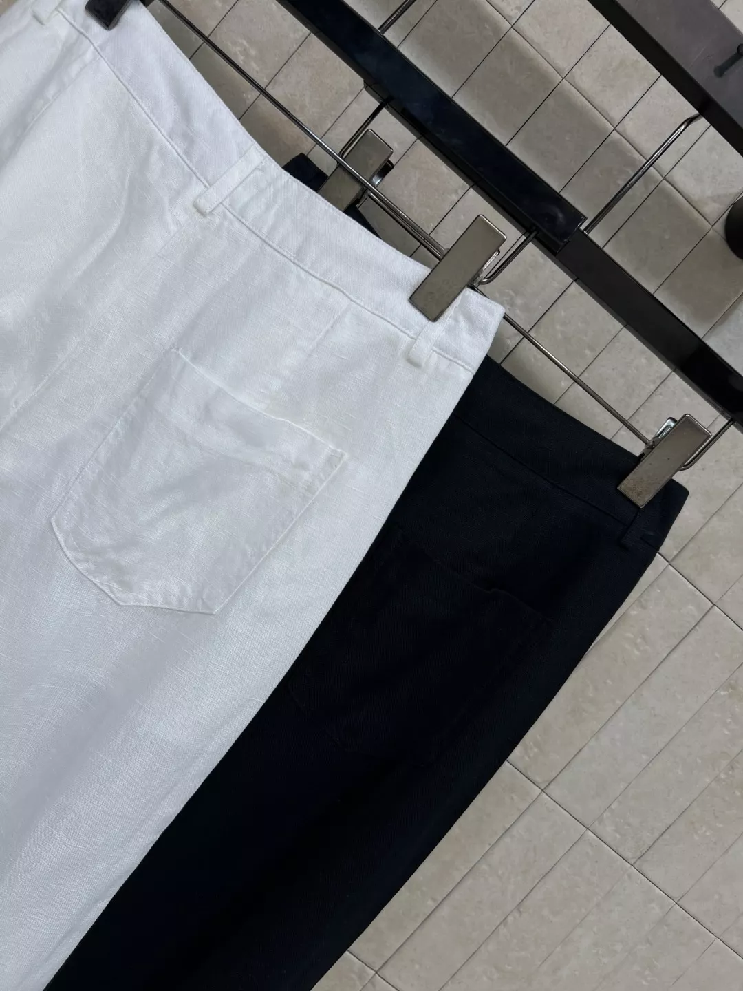 프라다 린넨 와이드 팬츠 상세 이미지 8