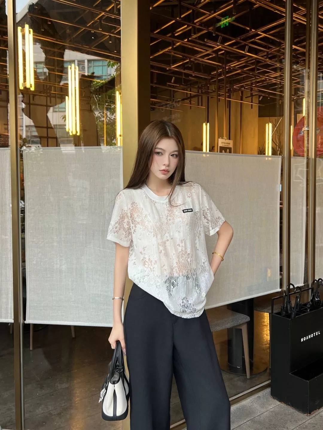 프라다 린넨 와이드 팬츠 상세 이미지 25