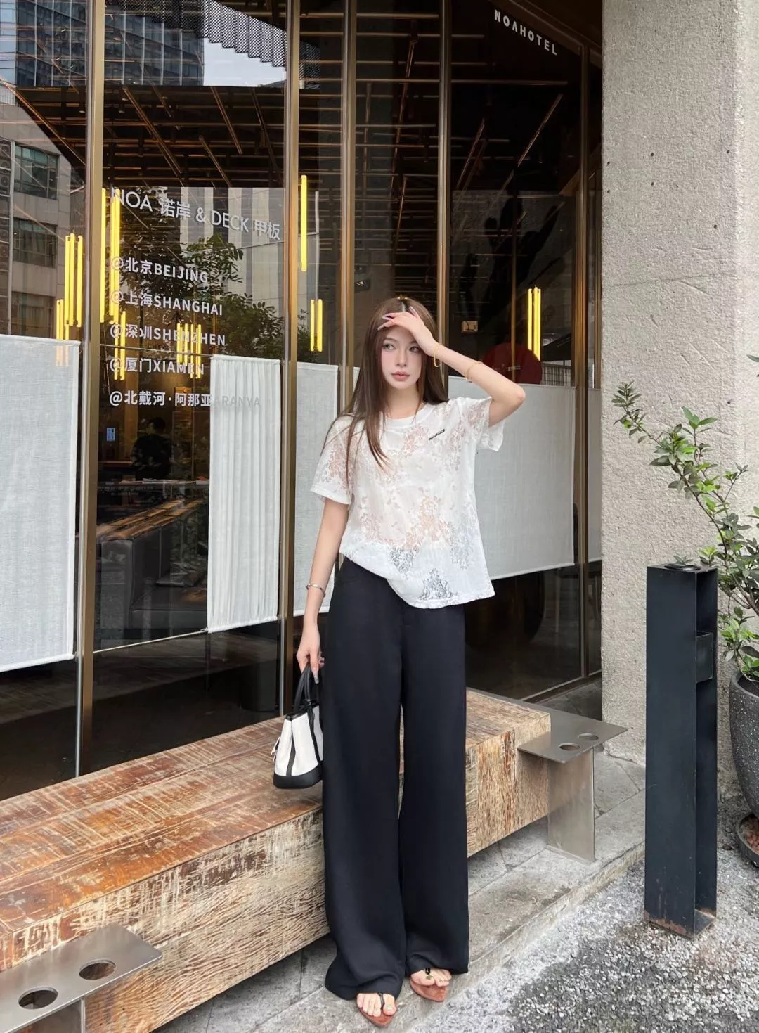 프라다 린넨 와이드 팬츠 상세 이미지 26