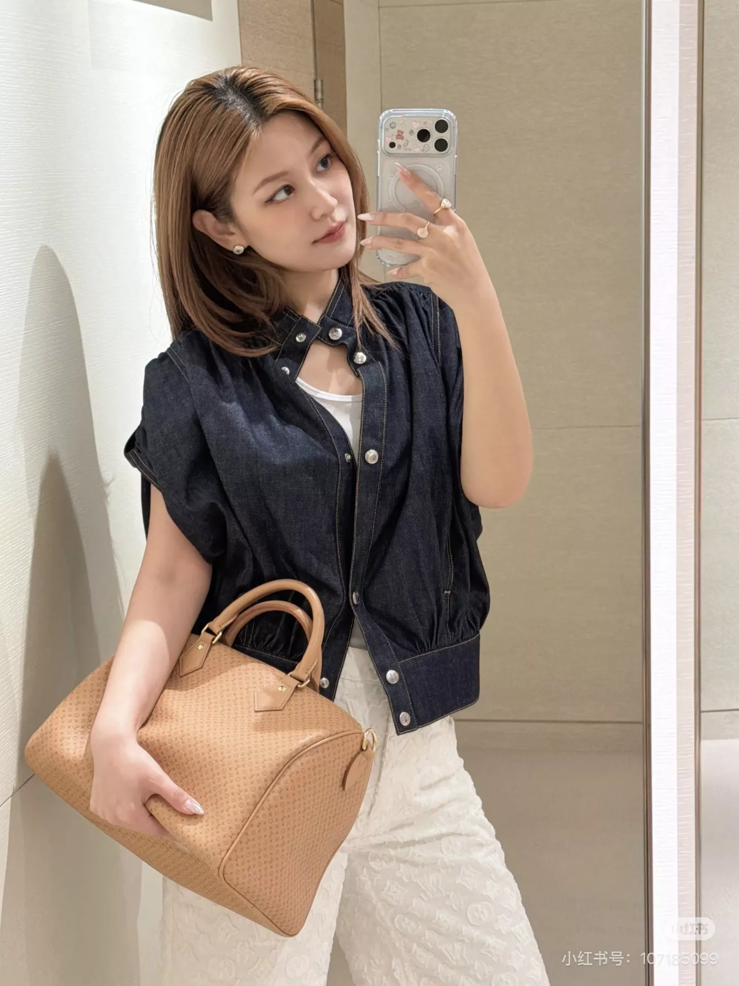 루이비통 스탠드 칼라 데님 베스트 상세 이미지 17