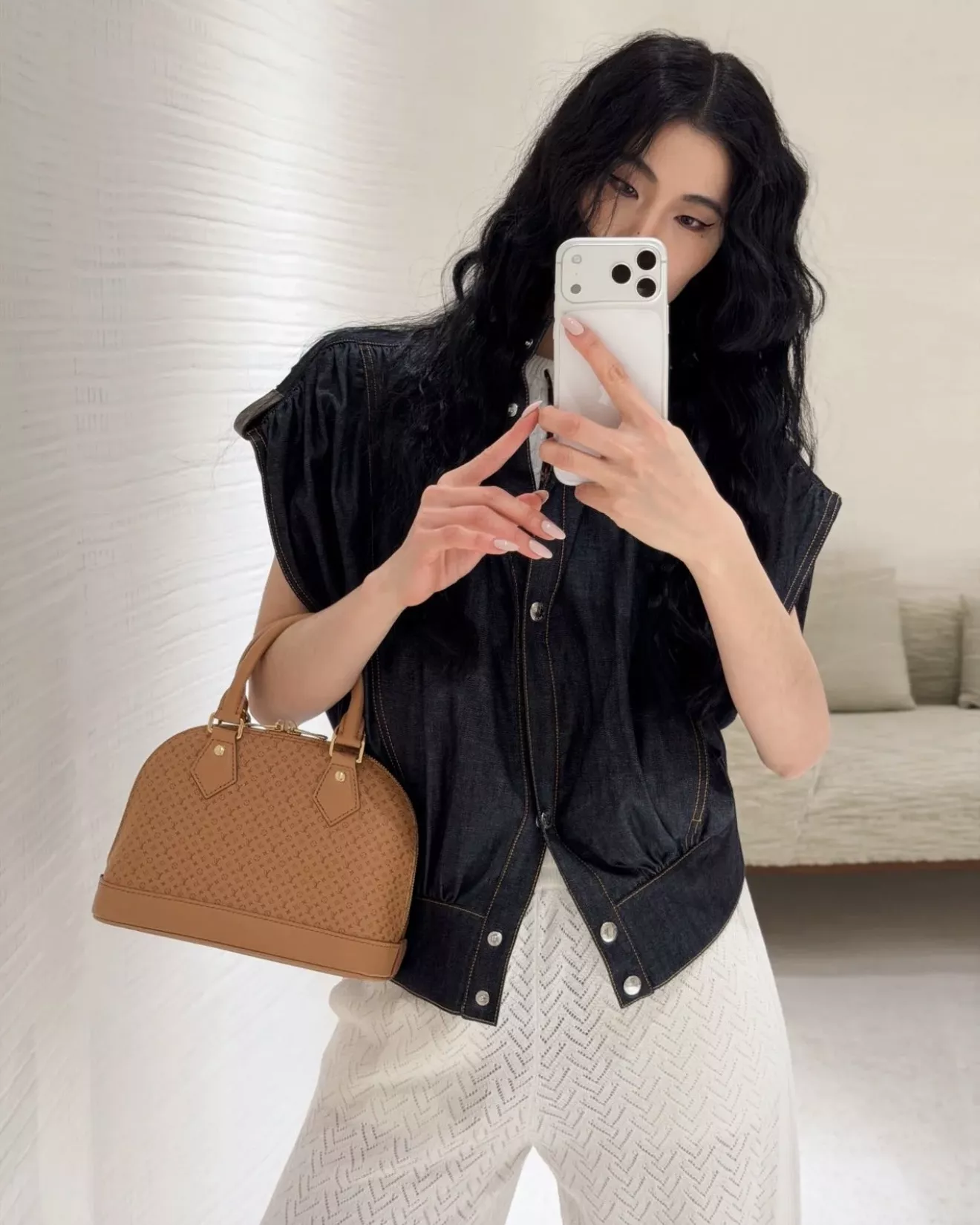 루이비통 스탠드 칼라 데님 베스트 상세 이미지 16