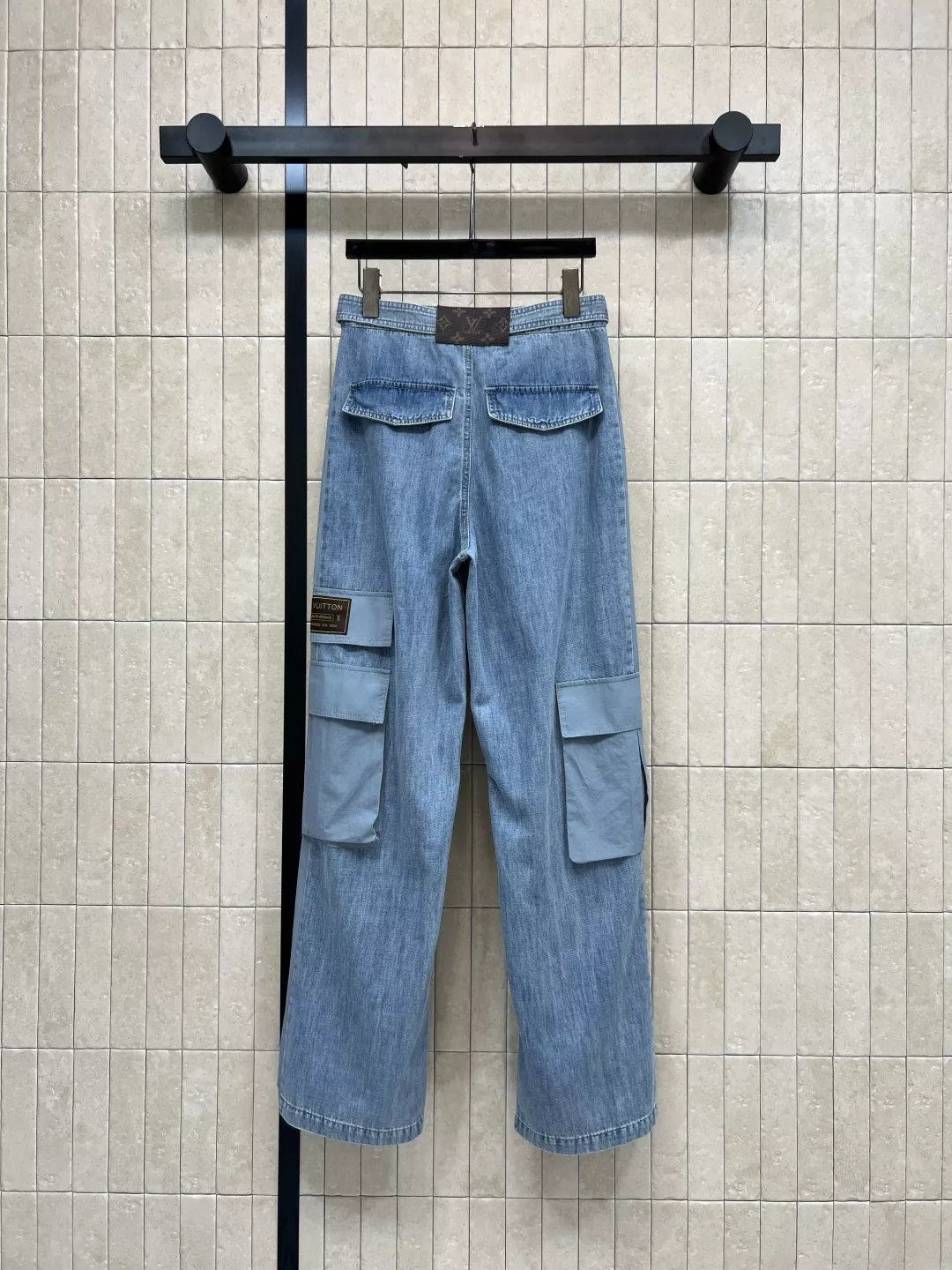 루이비통 배색 데님 와이드 팬츠 상세 이미지 7