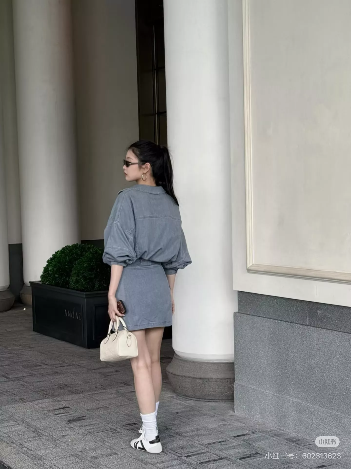 루이비통 워시드 데님 벨트 스커트 상세 이미지 28