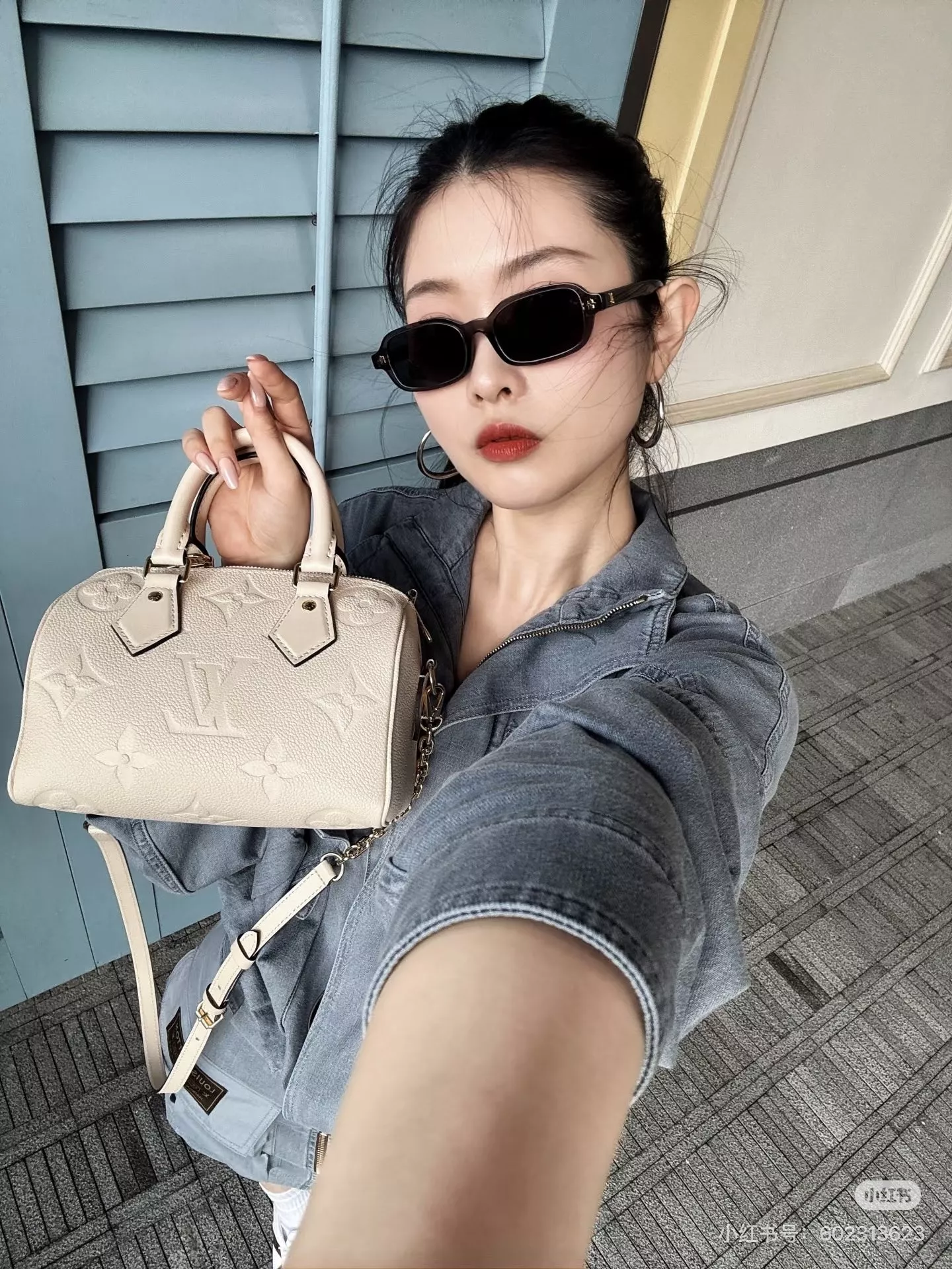 루이비통 워시드 데님 벨트 스커트 상세 이미지 23