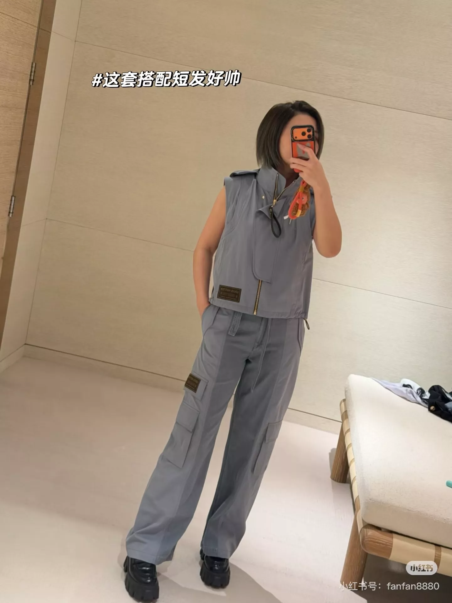 루이비통 후드 디테일 워싱 데님 베스트 상세 이미지 53
