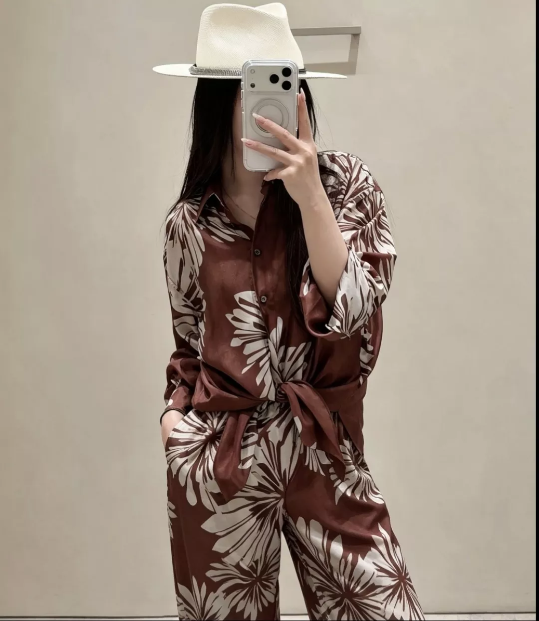 브루넬로쿠치넬리 실크 프린트 셔츠 팬츠 셋업 상세 이미지 11