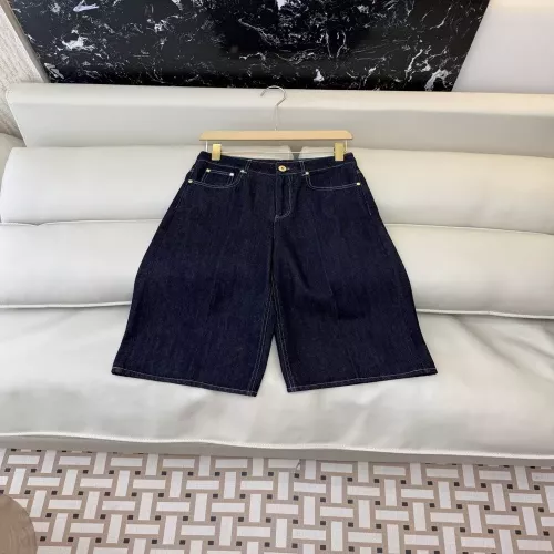 브루넬로쿠치넬리 스티치 자수 포인트 데님 중반바지