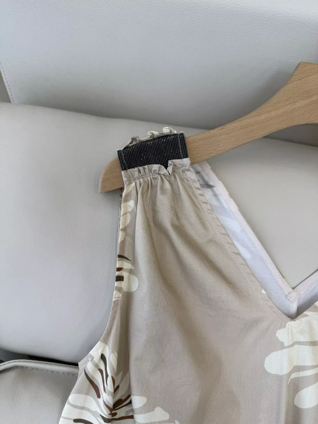 브루넬로쿠치넬리 체인 장식 브이넥 드레스 상세 이미지 5