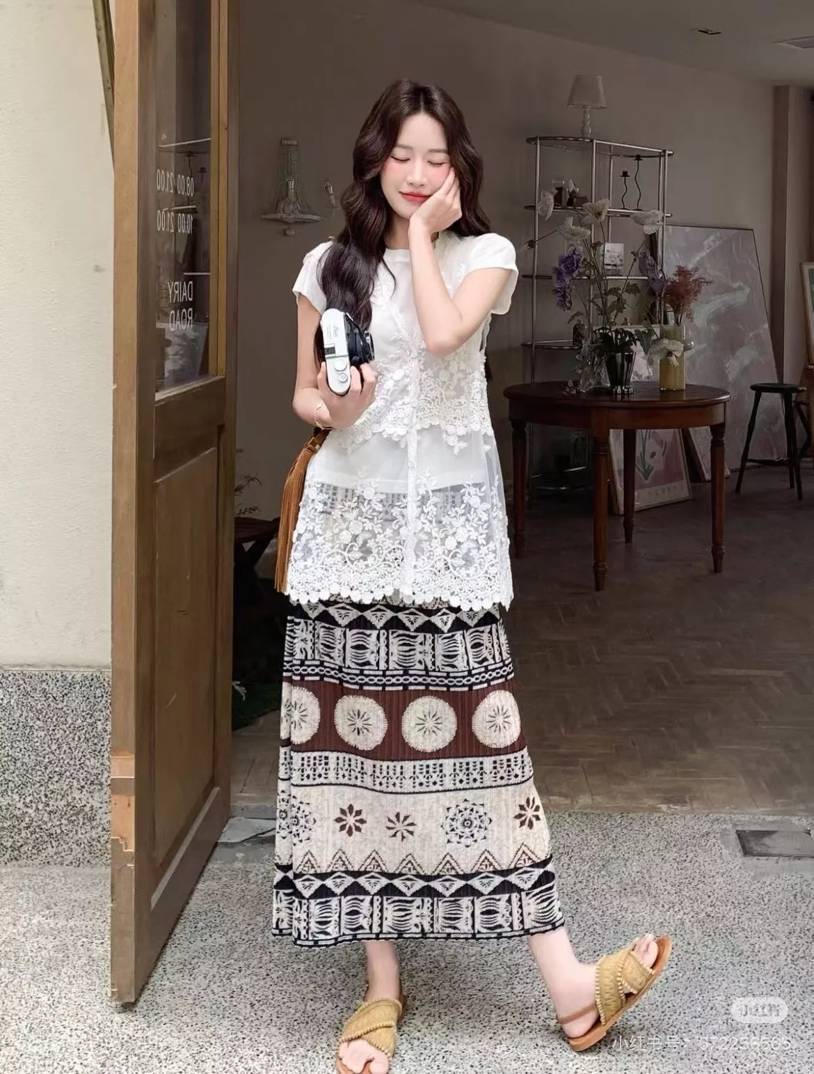 이세이미야케 플리츠 프린팅 슬릿 스커트 상세 이미지 75