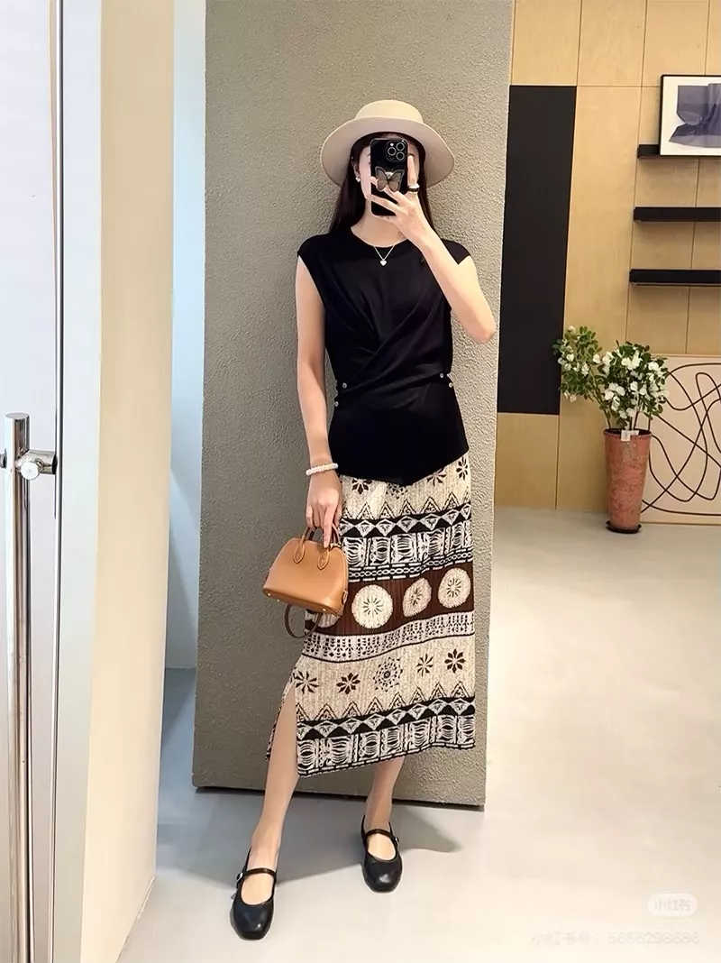 이세이미야케 플리츠 프린팅 슬릿 스커트 상세 이미지 79