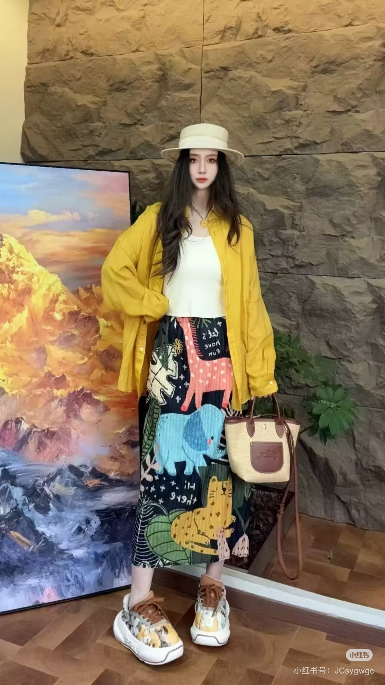 이세이미야케 플리츠 프린팅 슬릿 스커트 상세 이미지 28