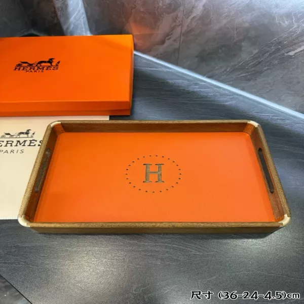 에르메스 월넛 우드 수납 트레이