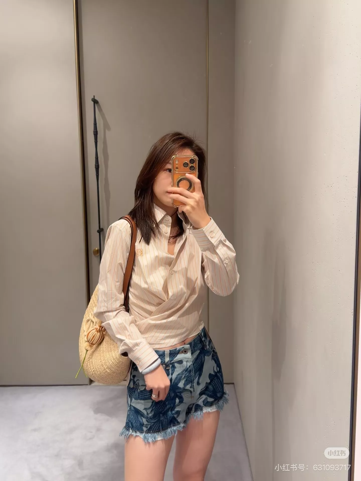 로에베 이비자 무드 프린트 데님 쇼츠 상세 이미지 21