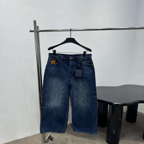루이비통 워싱 와이드 데님 팬츠
