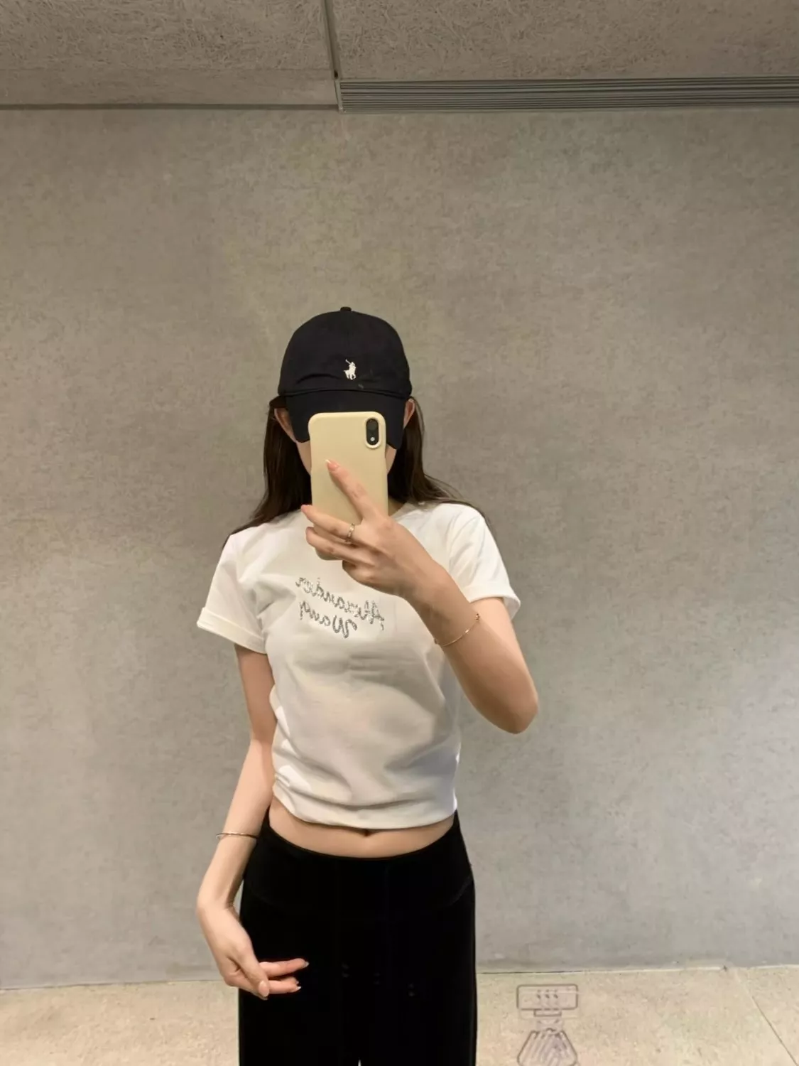 알렉산더왕 레터링 핫픽스 슬림 반팔 탑 상세 이미지 27