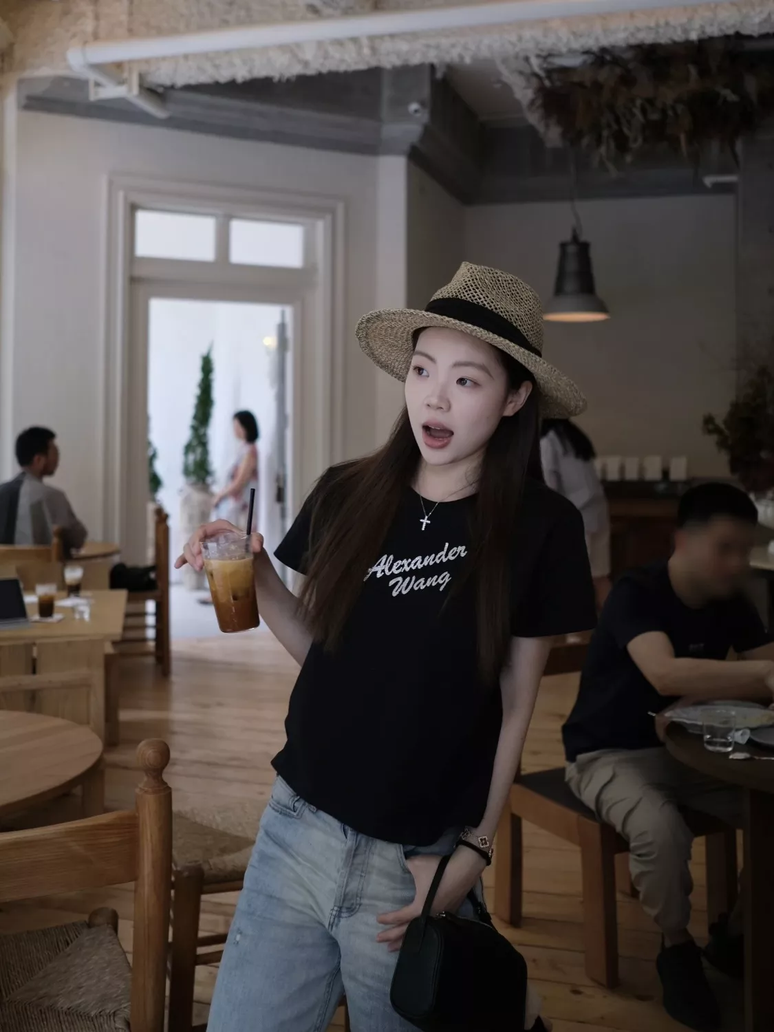 알렉산더왕 레터링 핫픽스 슬림 반팔 탑 상세 이미지 16