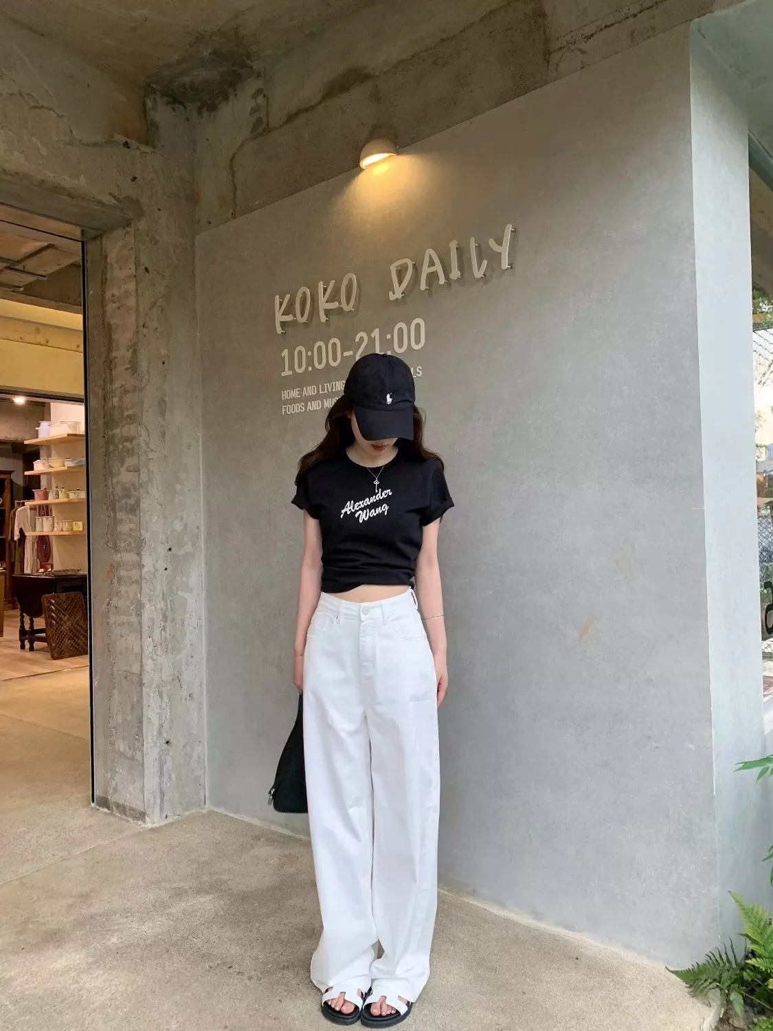 알렉산더왕 레터링 핫픽스 슬림 반팔 탑 상세 이미지 30