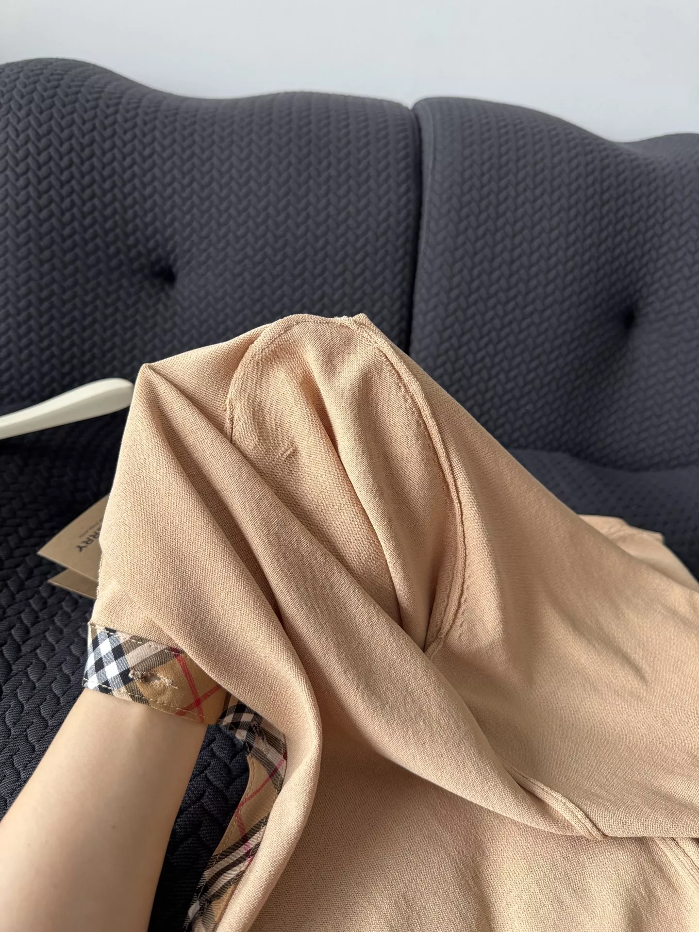 버버리 체크 배색 자수 니트 오픈웨어 상세 이미지 55